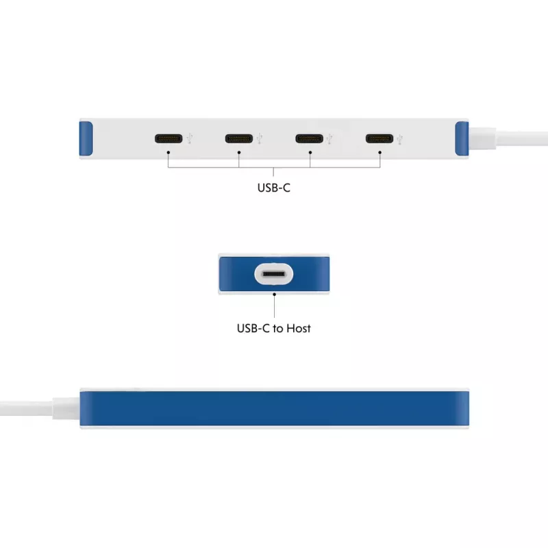 Hub USB-C Hyper HyperDrive Flex 4 porte, bianco/blu | HD5201BUGL