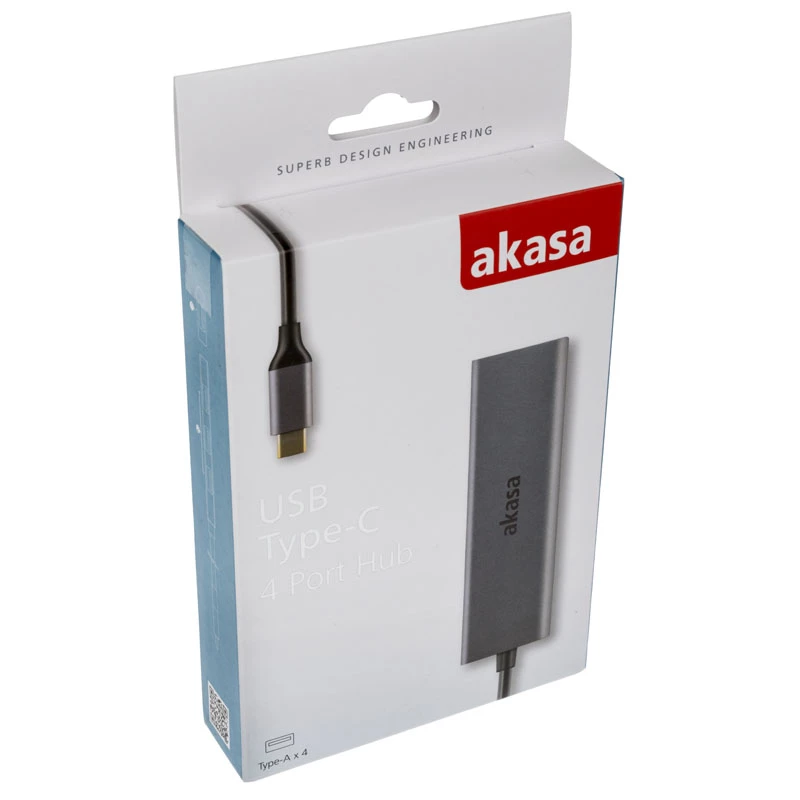 Hub USB Akasa USB Type-C 4 porte