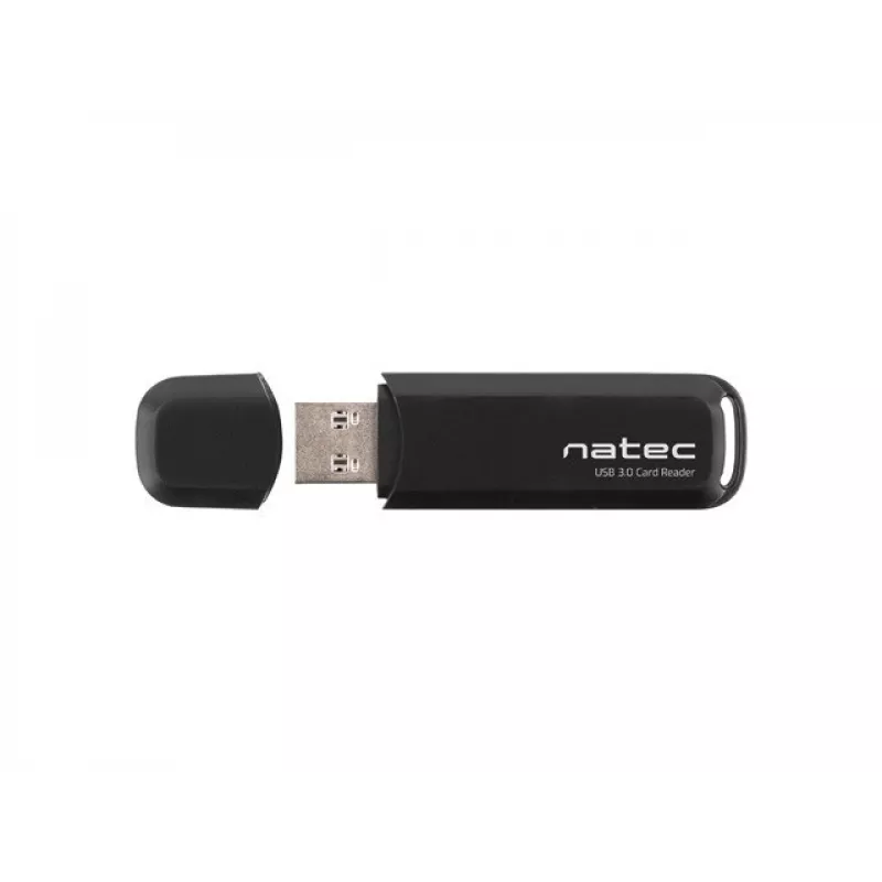 Lettore di schede NATEC Scarab 2 USB 3.2 Gen 1 Type-A — supporto MicroSD/SD, 5000 Mbit/s, nero