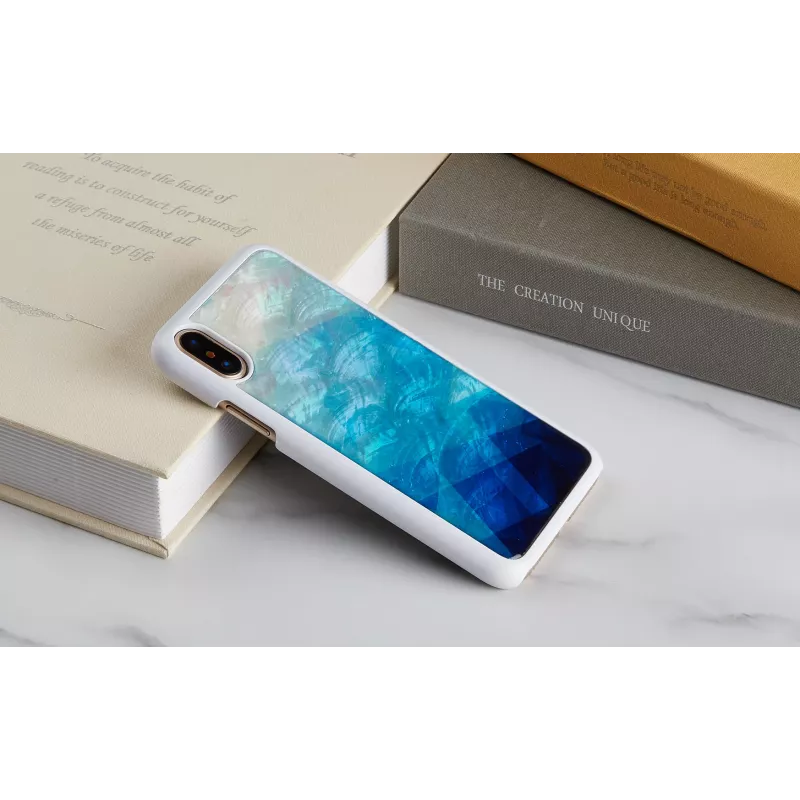 Custodia smartphone iKins per iPhone XS/S blue lake white