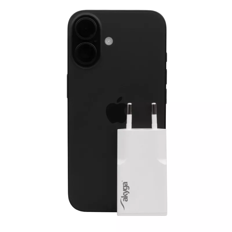 Caricabatterie da parete Akyga AK-CH-27 30W USB-C USB-A PD GaN 5-20V / 1.5-3A bianco