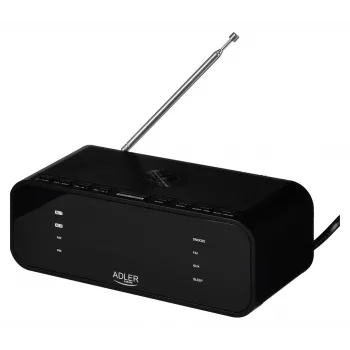 Sveglia con radio, allarme e caricabatterie wireless Adler AD 1192B