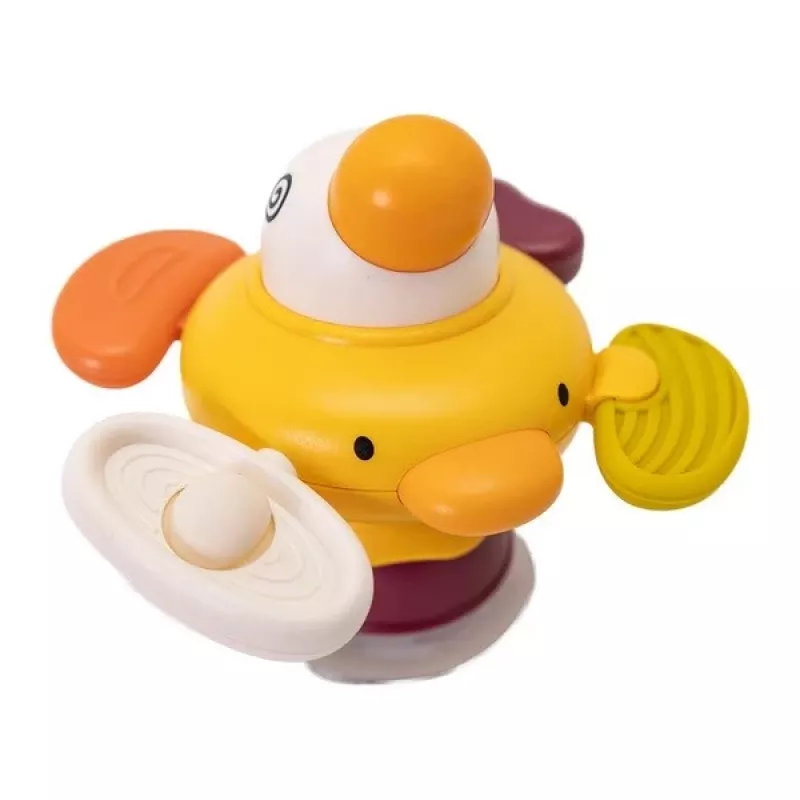 Anatra interattiva sensoriale in peluche Ascato 122946 — texture morbida, design colorato