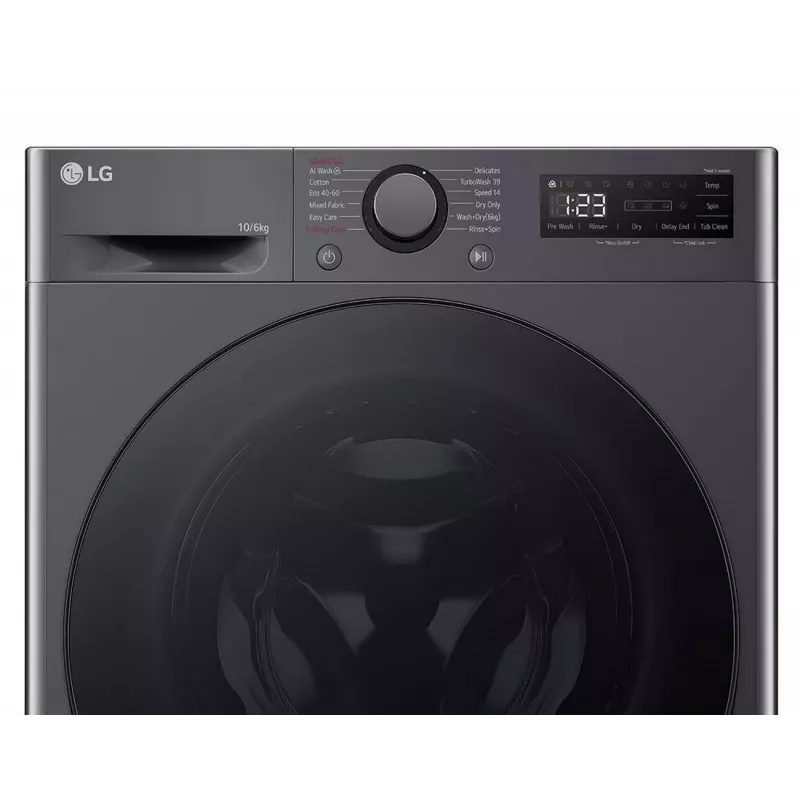 LG F4DR510S2M lavatrice con asciugatrice 10 kg / 6 kg 1400 giri/min nero
