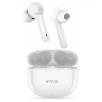 Maxell Dynamic+ cuffie wireless con custodia di ricarica Bluetooth bianco
