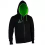 Felpa con cappuccio con zip GamersWear SPROUT Basic taglia M nero/verde
