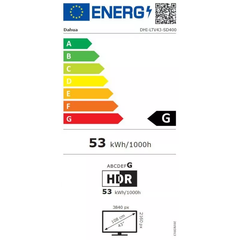 Dahua Technology DHI-LTV43-SD400 TV 108 cm (42,5 inch) 4K Ultra HD Smart TV Wi-Fi nero 260 cd/m²