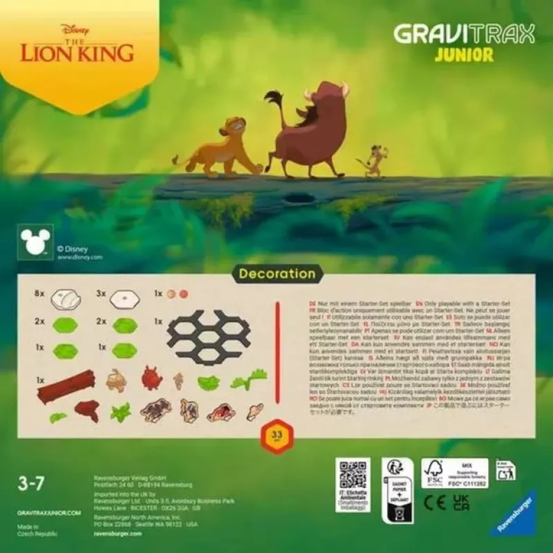GraviTrax Junior espansione König der Löwen, ferrovia