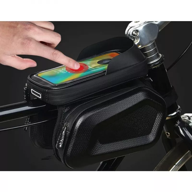 Extralink borsa per bici, borsa da telaio impermeabile con custodia per telefono