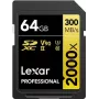 Lexar Professional 2000x SDXC 64GB UHS-II U3 V90 Scheda di memoria (LSD2000064G-BNNNG)