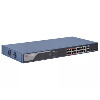 Hikvision DS-3E1318P-EI switch di rete managed Fast Ethernet (10/100) Power over Ethernet (PoE) 1U blu
