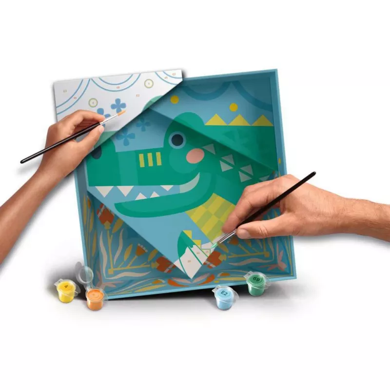 Set di pittura Ravensburger CreArt Do it together – coccodrillo (set di pittura insieme per bambini)