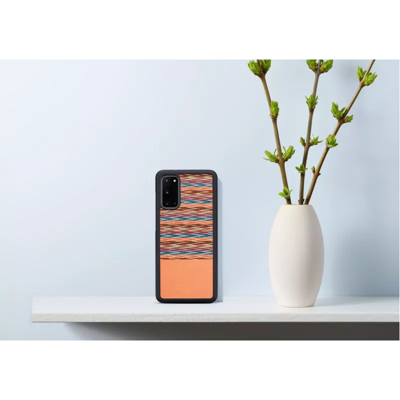 Custodia per cellulare man and wood Galaxy S20 marrone a quadri nero – cover protettiva per Samsung Galaxy S20