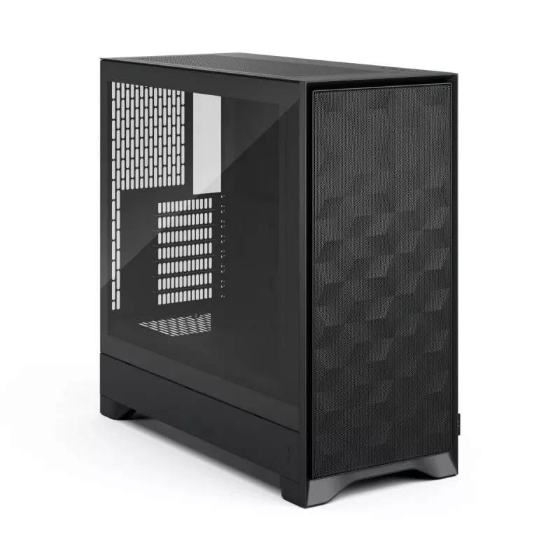 Case PC Fractal Design Pop 2 Air Black TG Midi Tower – ATX, 3 ventole frontali da 120 mm, supporta unità da 2,5