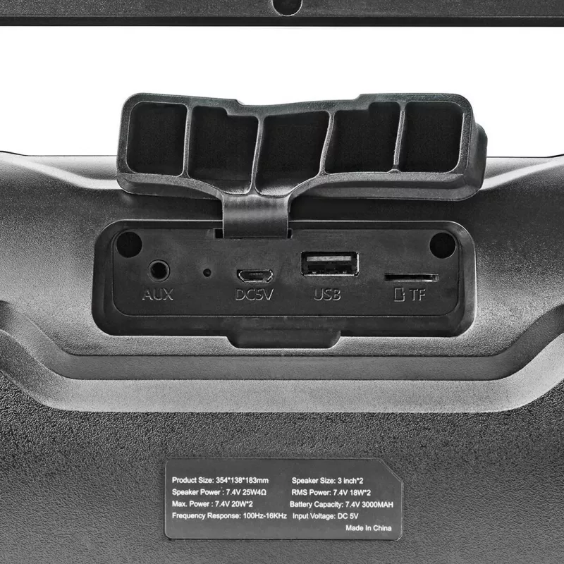 Altoparlante portatile/da festa Nedis SPBB310BK stereo altoparlante portatile nero 36 W