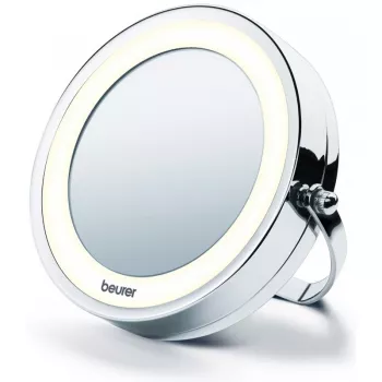 Specchio da trucco illuminato Beurer BS59 diametro 11 cm argento