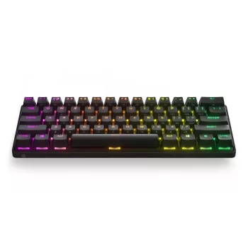 Tastiera gaming meccanica STEELSERIES Apex Pro Mini Wireless — formato 60%, USB + RF wireless + Bluetooth, QWERTY US, nero