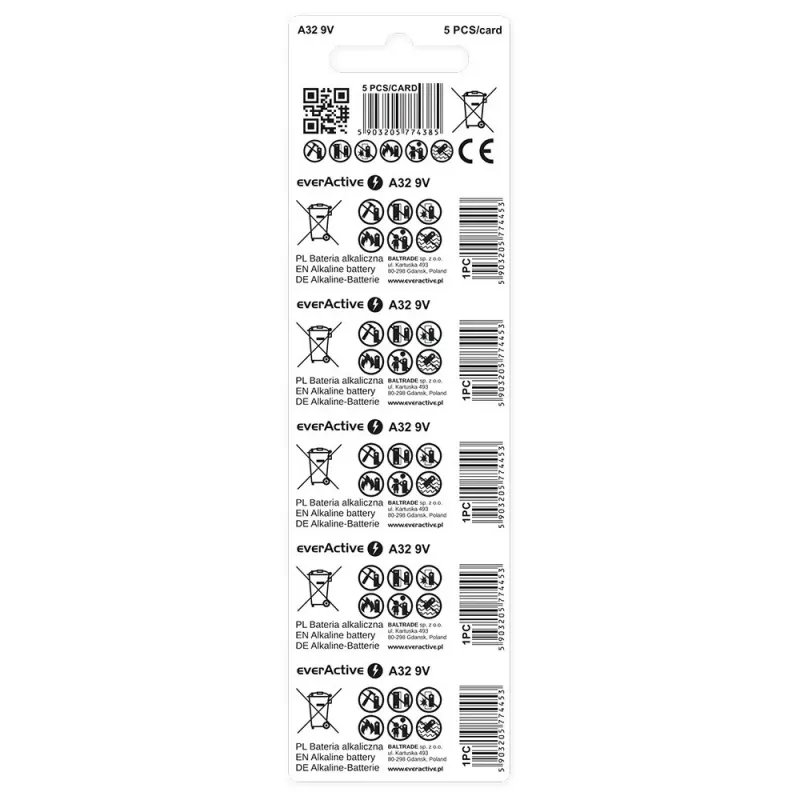 Batterie per telecomando auto A32/32A 9V