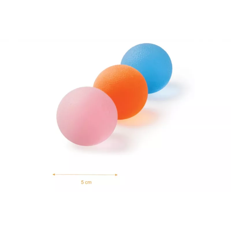 Palla gel rosa per la riabilitazione della mano