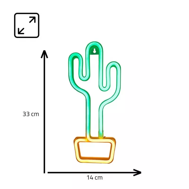 Neon Lights MANTA SNL07GN verde giallo stile cactus lampada neon LED decorativa