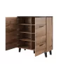 Cama sideboard LOTTA 110 4D rovere wotan + nero opaco