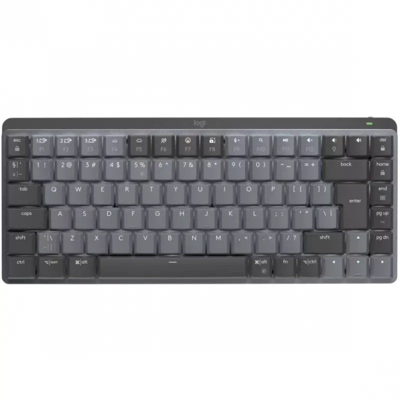 Logitech MX Mechanical Mini 920-010782 tastiera wireless retroilluminata, switch a click, RF wireless + Bluetooth LE, QWERTY US International, grafite