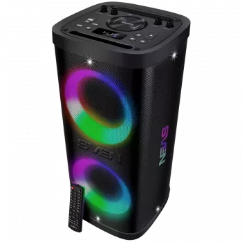 Altoparlante portatile SVEN PS-930, nero, potenza in uscita 2x75W (RMS), TWS, Bluetooth, FM, USB, microSD, display LED, batteria ricaricabile al litio