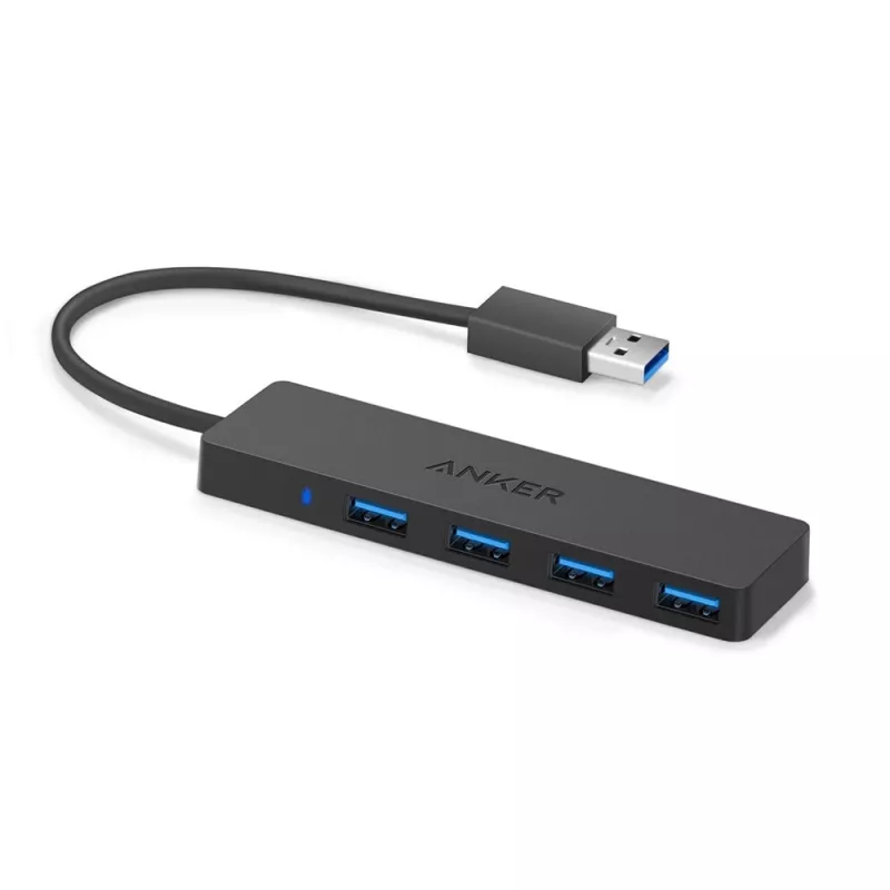 Hub USB Anker Innovations A7516016 USB 3.2 Gen 1 Type-A 5000 Mbit/s nero