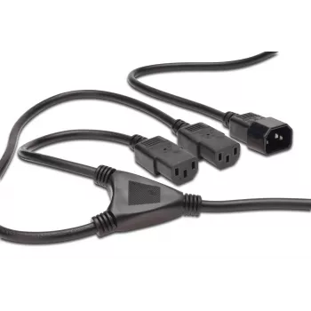 Digitus ASSMANN - distributore di alimentazione (250 V corrente alternata) - IEC 320 EN 60320 C14 - IEC 320 EN 60320 C13 - 1.7 m - stampato - nero (AK-440400-017-S)