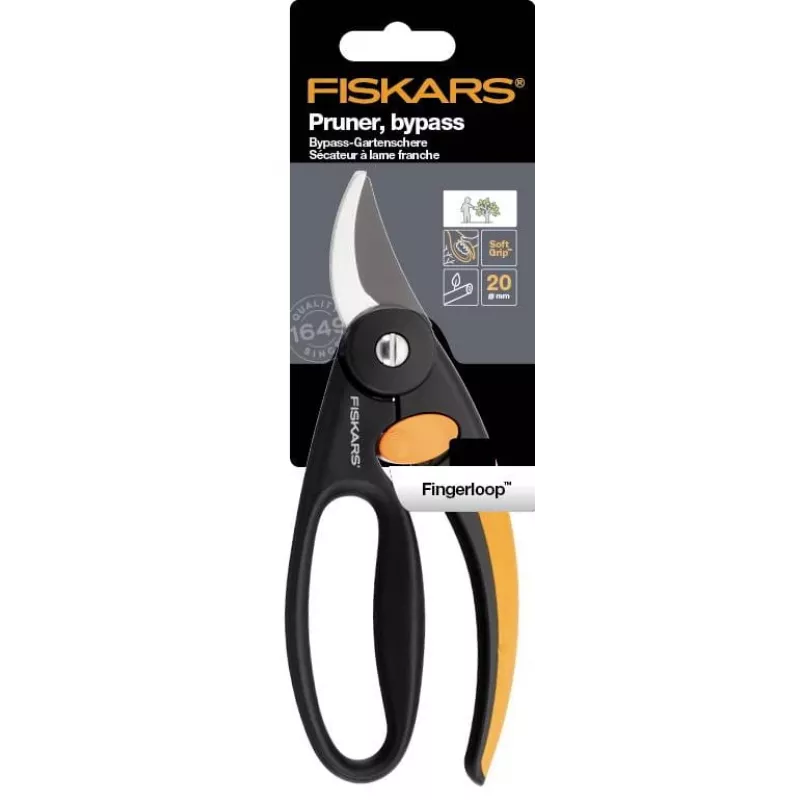 Cesoia per rami Fiskars 111440 bypass nera — Fiskars 1001534 (cesoia da giardino a mano, bypass, nera)