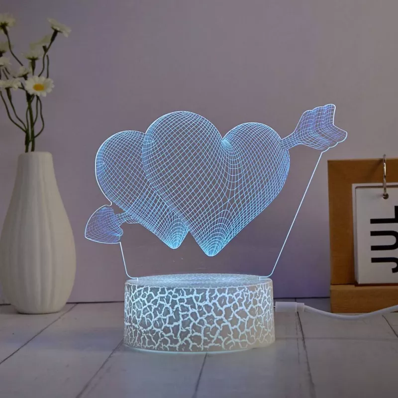 Manta SNL115RGB RGB 3D cuore set lampada LED decorativa