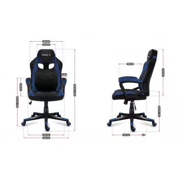 Sedia da gaming Huzaro FORCE 2.5 blu MESH seduta in rete nero, blu