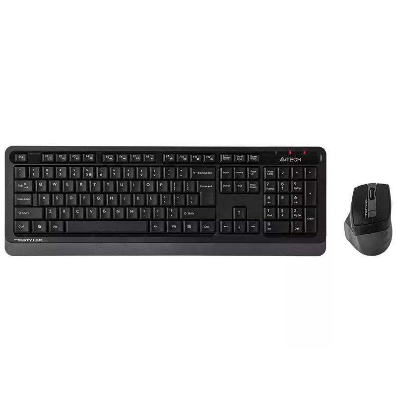 A4Tech FStyler FG1035 kit tastiera e mouse wireless, 2,4G, grigio