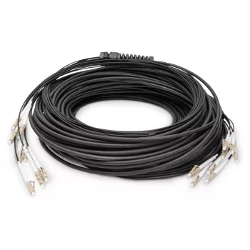 Cavo breakout in fibra ottica DIGITUS DK-24338U030BK-BBB, preassemblato OM4 multimodale 8 fibre, LC/UPC–LC/UPC, 30 m, U-DQ(ZN) BH