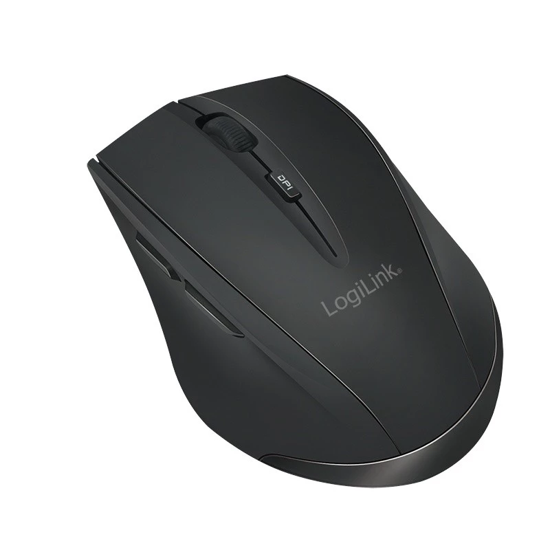 Mouse wireless Logilink BT5.0, ergonomico, nero