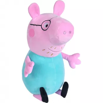 Peluche morbido SIMBA Peppa Pig Papà Pig, 37 cm, peluche da coccolare e per giocare
