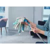 LEIFHEIT 52106 Mop in cotone, fibra asciutto e bagnato blu, bianco
