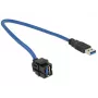 Cavo USB DeLOCK 86375 USB 3.2 Gen 1 0,5 m USB A blu