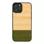 Custodia protettiva Man and Wood per iPhone 12 / 12 Pro — foresta di bambù nero