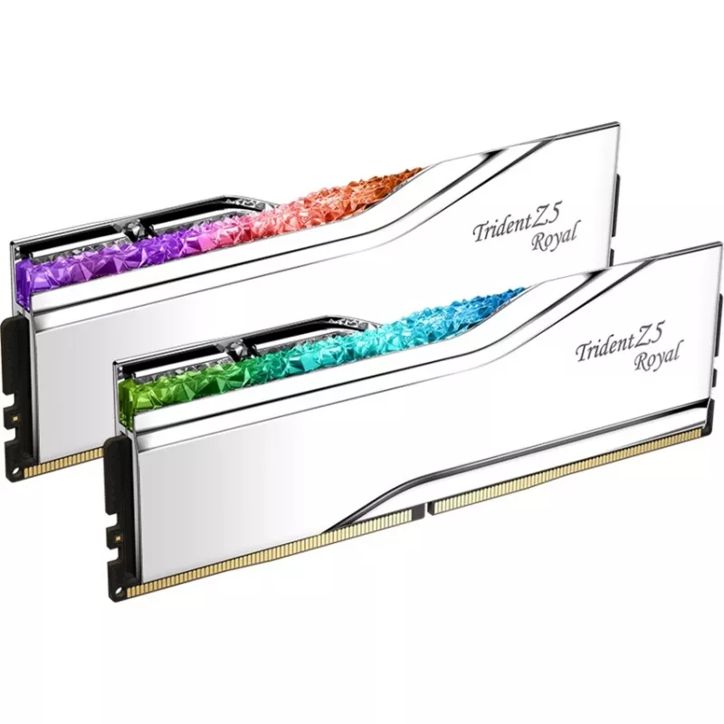 DIMM 32 GB DDR5-6000, memoria RAM argento, F5-6000J2836G16GX2-TR5S, Trident Z5 Royal RGB Silver, INTEL XMP