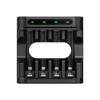 Caricabatterie XTAR 4 slot per AA/AAA (Li-Ion, NiMH) USB-C, indicatori LED, nero