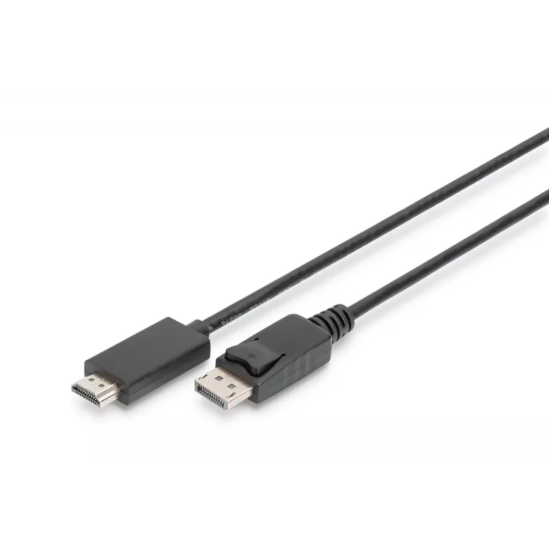 Cavo adattatore DisplayPort 1.2 con blocco 4K 60Hz UHD Type DP/HDMI A M/M nero 2 m