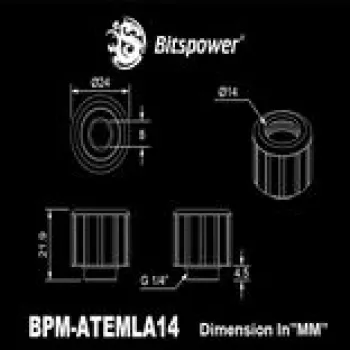 BitsPower Artemis Advanced Multi-Link, 14 mm diametro esterno, raccordi Multi-Link Arctic White