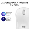 Mouse wireless Bluetooth Logitech M240 Silent, bianco