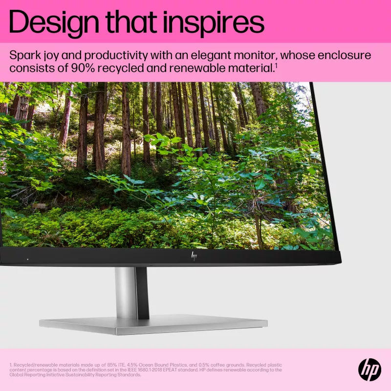Monitor touch HP E24t G5 FHD, 60,5 cm (23,8 pollici), 1920 x 1080 pixel, Full HD, LCD, 5 ms, nero