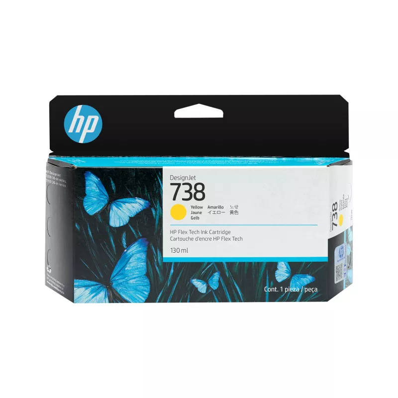 HP 738 130 ml giallo DesignJet cartuccia d'inchiostro con testina di stampa