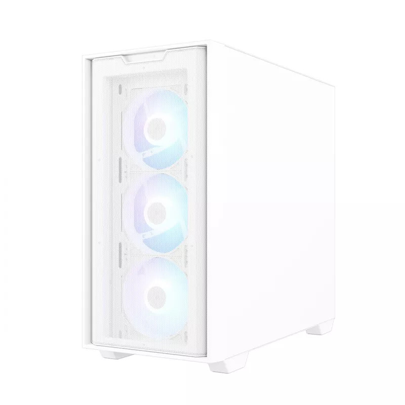 Case PC ASUS A21 PLUS Micro ATX bianco — supporta Micro ATX/Mini-ITX, 3 ventole frontali da 120 mm, 1 ventola posteriore da 120 mm, radiatore frontale da 360 mm, GPU fino a 380 mm