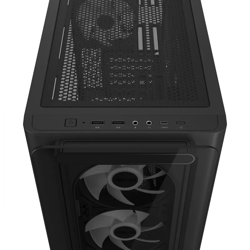 ASUS A23 PLUS TG ARGB nero, PC, nero, micro ATX, Mini-ITX, multicolore, 16,5 cm, 38 cm