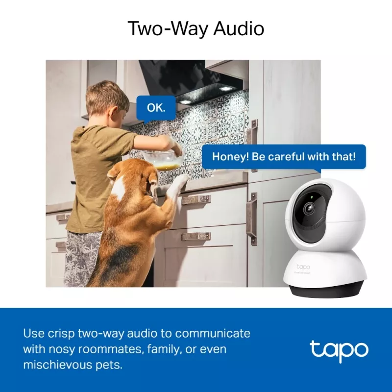 TP-Link Tapo telecamera Wi-Fi pan/tilt AI per la sicurezza domestica