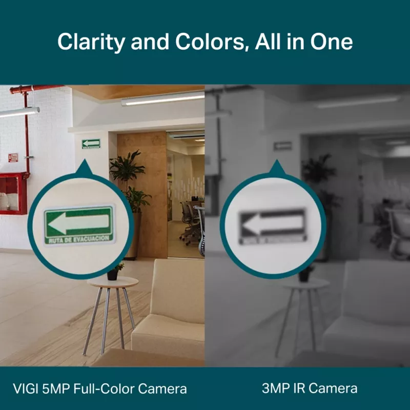 TP-Link VIGI Telecamera di rete a torretta 5MP Full-Color